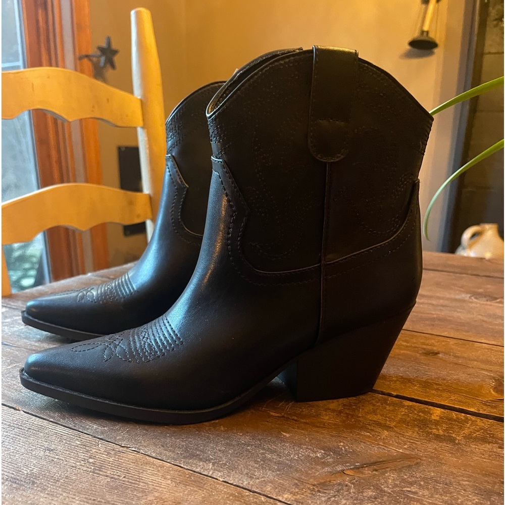 Black ankle boots. Very cute, never been worn.